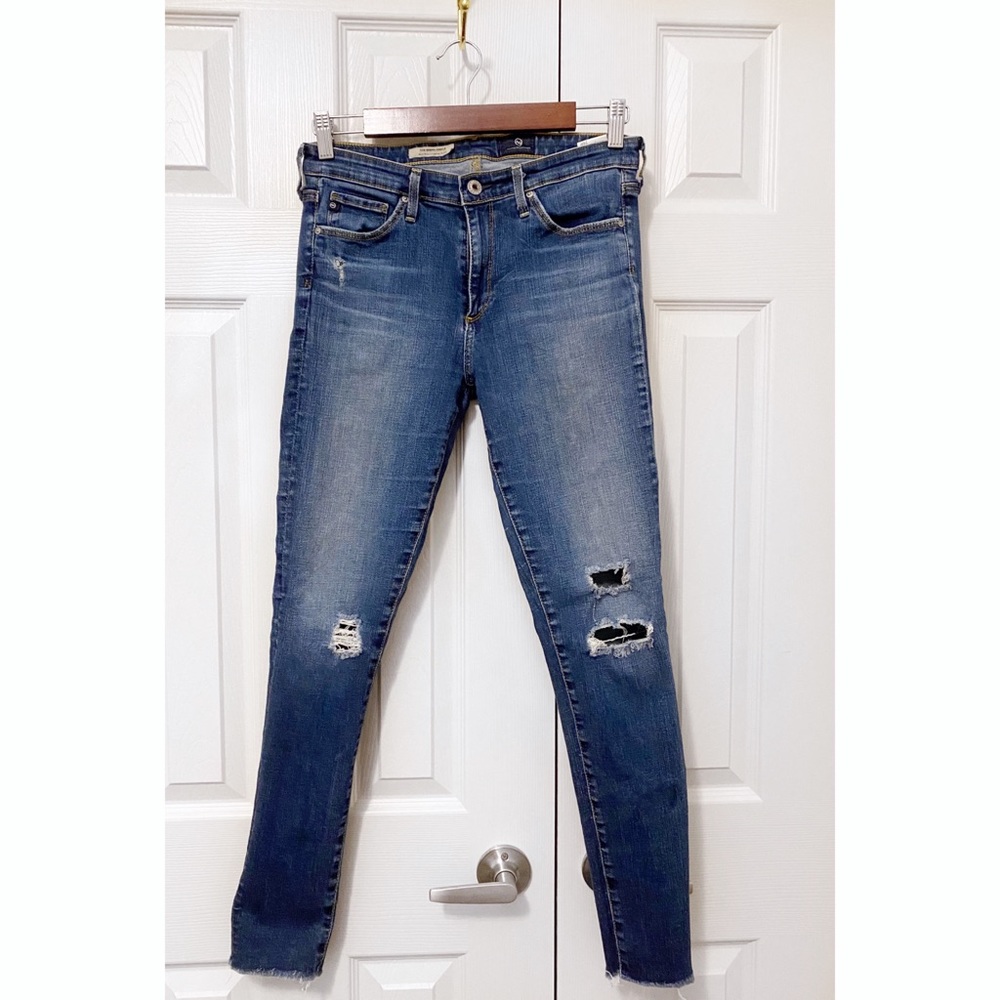 AG Jeans - Mid Rise Ankle Legging Skinny Destroyed Wash